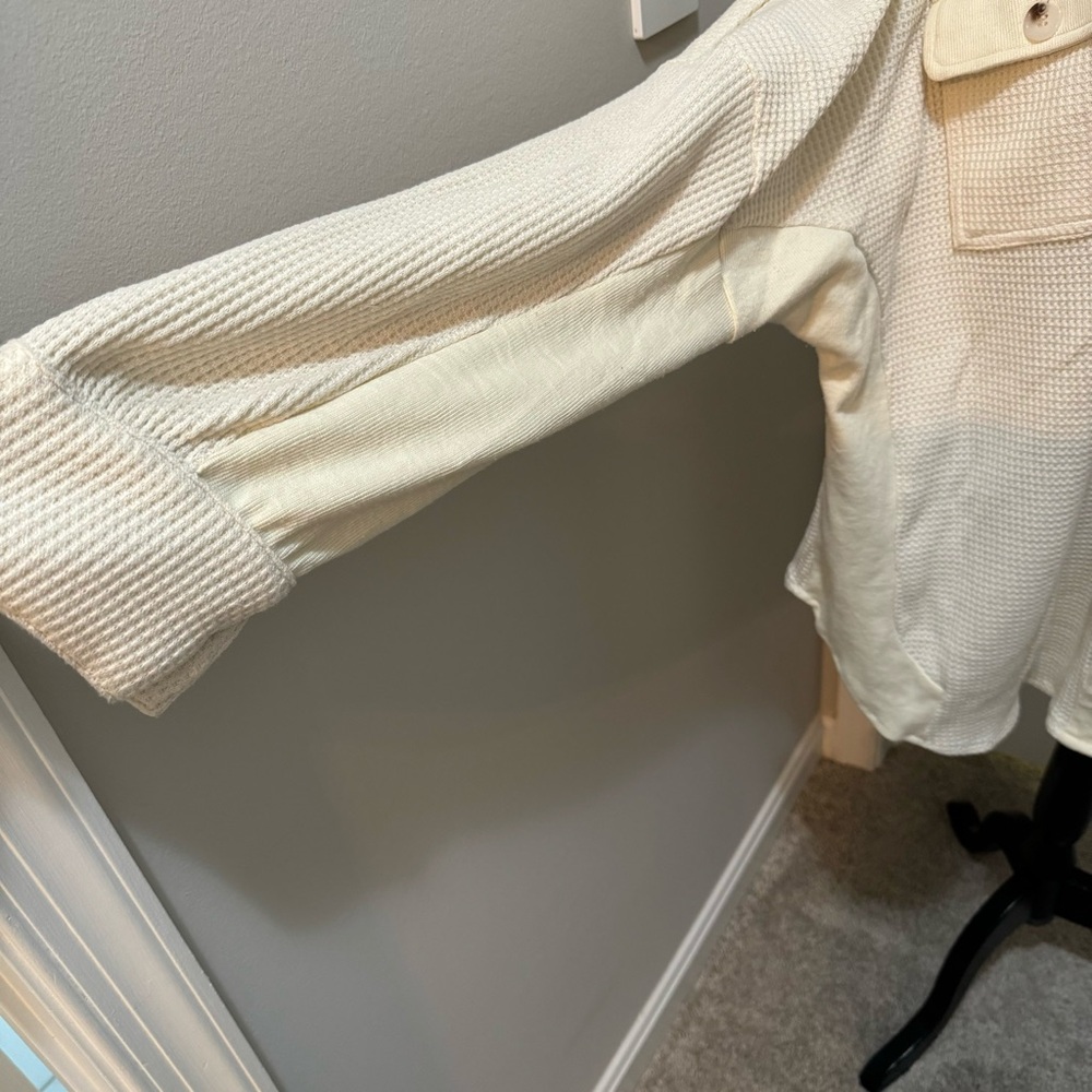 Waffle Knit Textured Shacket - Picture 5 of 12